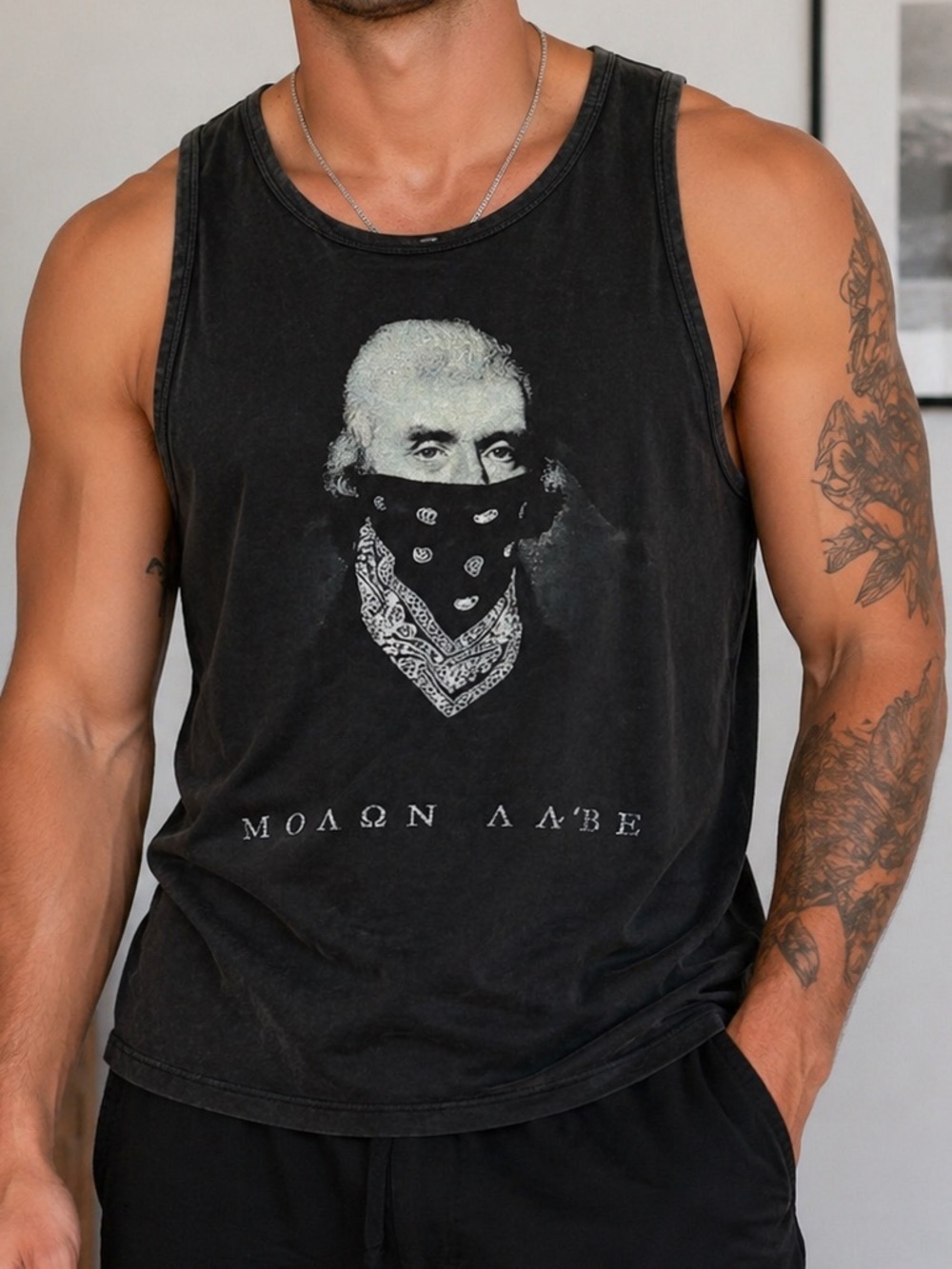Pro gun 100% cotton Black Graphic Tank Top XL nwot